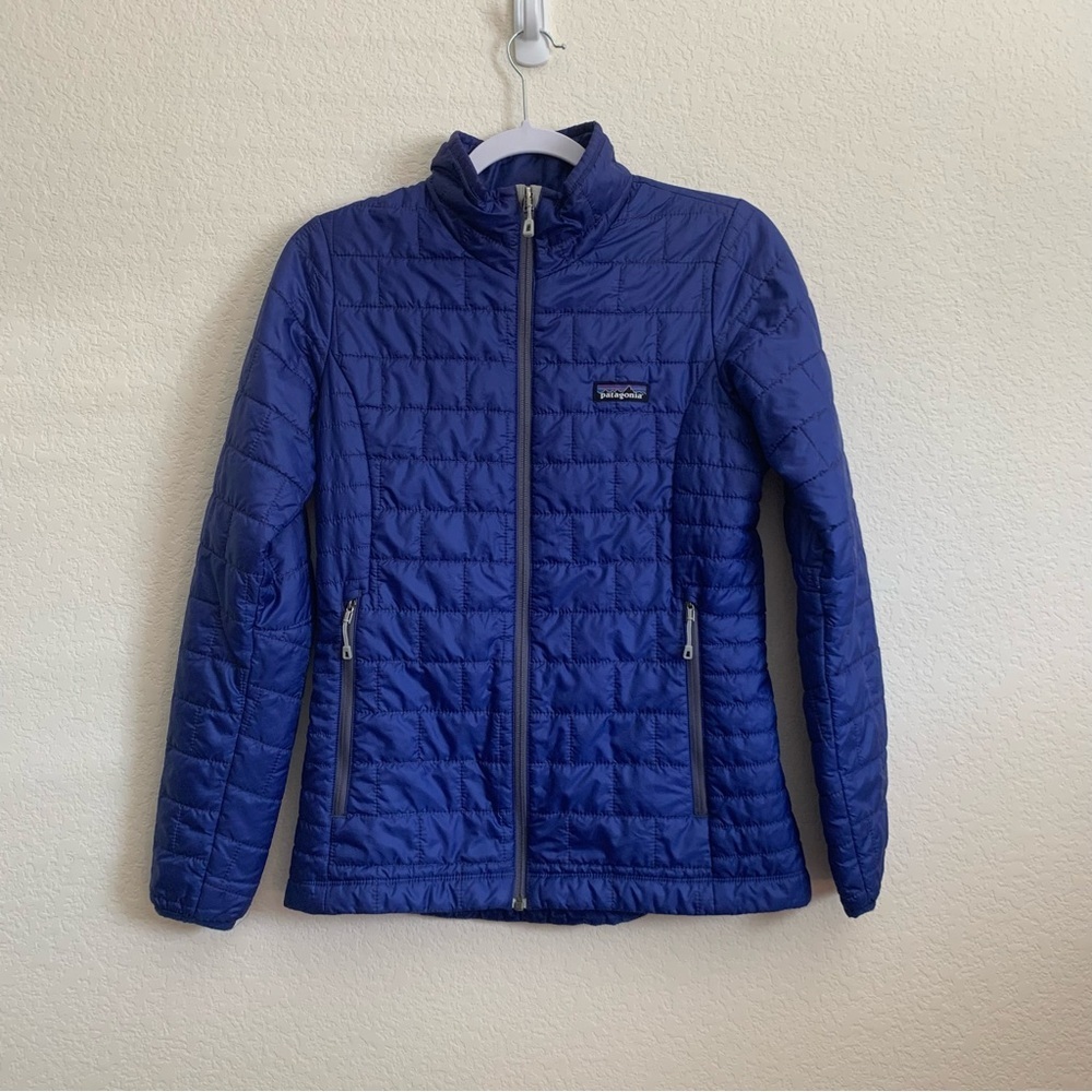 Patagonia womens blue nano full zip jacket XS